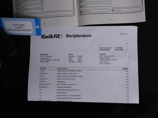 Photo 22 of 26 of WF0JXXGAHJJR22941 Ford Fiesta 1.0 EcoBoost ST-Line Alloy Wheels