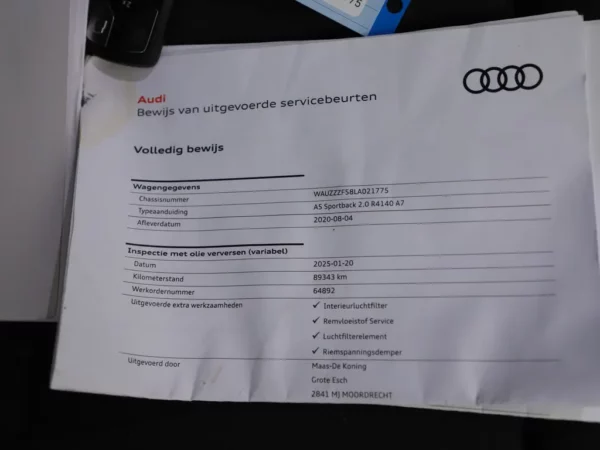 Photo 26 of 30 of WAUZZZF58LA021775 Audi A5 Sportback 40 TFSI Aut. Launch edition Business LED