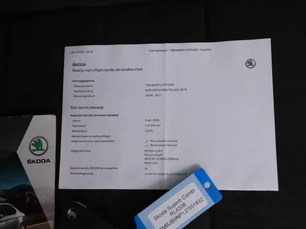 Photo 28 of 32 of TMBJB9NP1J7551832 Skoda Superb Combi 1.4 DSG TSI ACT Ambition Business 5-drs Combi