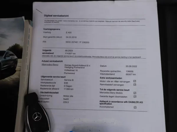 Photo 30 of 34 of WDD2074611F336253 Mercedes-Benz E-Klasse Cabrio 400 Prestige Cruise Ecc