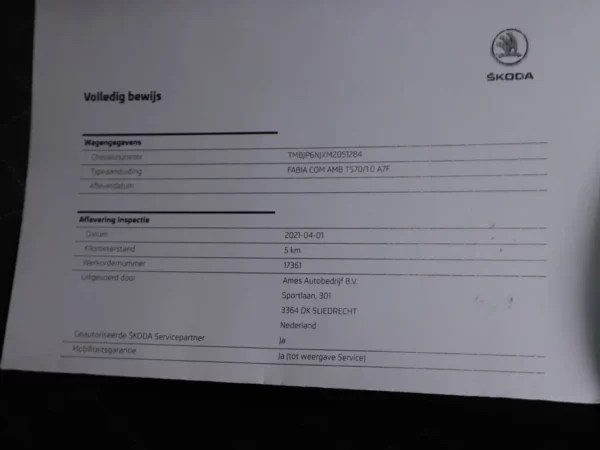 Skoda Fabia Combi 1.0 TSI Ambition Aut. Nav