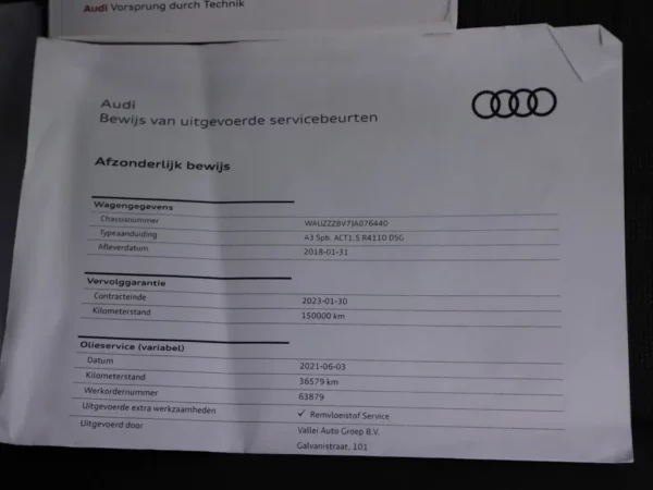 Audi A3 Sportback 1.5 TFSI S-Tronic Design Pro-Line S-Line