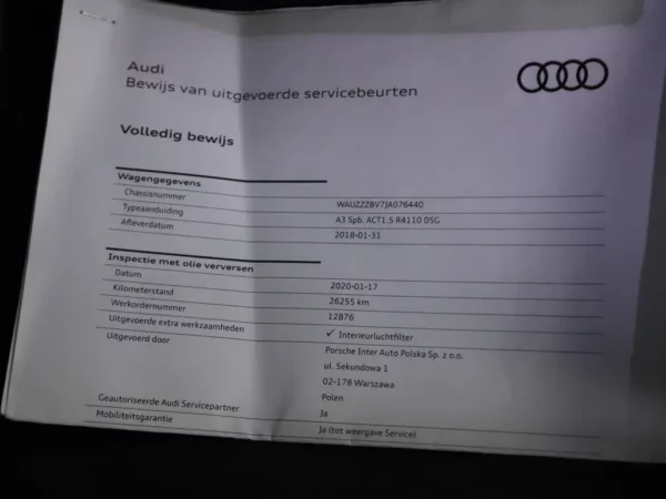 Audi A3 Sportback 1.5 TFSI S-Tronic Design Pro-Line S-Line