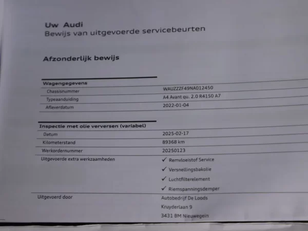 Audi A4 Avant 40 TFSI Quattro 204pk S-Edition Competition