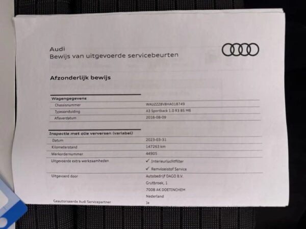 Audi A3 Sportback 1.0 TFSI Sport Lease