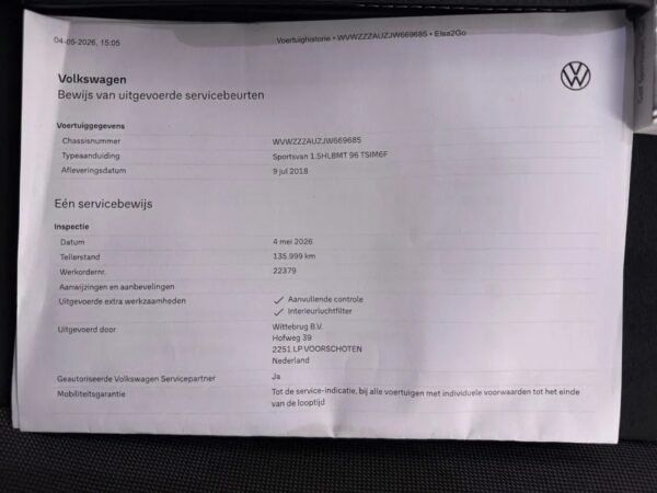 Volkswagen Golf Sportsvan 1.5 TSI ACT Highline Edition
